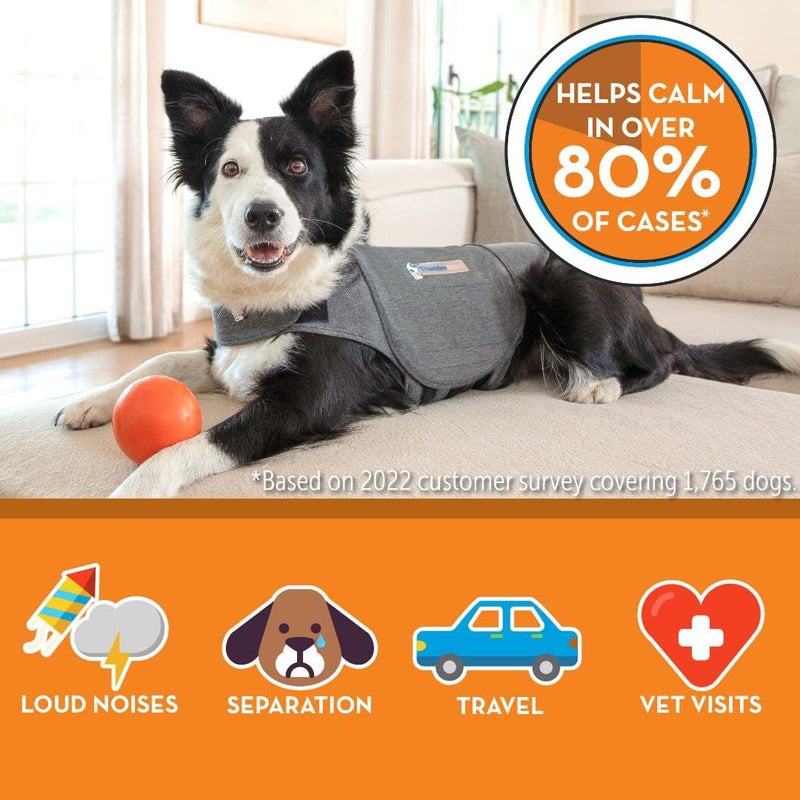 ThunderShirt for Dogs, XX Small, Heather Gray Classic - Dog Anxiety Relief Calming Vest - Image 3